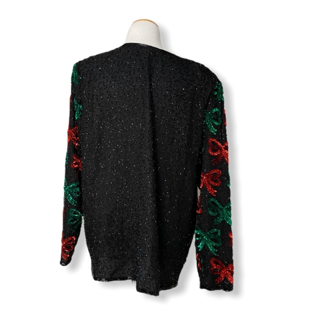 Laurence  Kazar Sequin  & Silk  Holiday Jacket - Picture 8 of 13